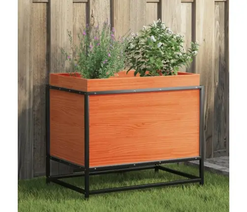 Sodo Lovelis, Vaško Rudas, 60X40X50cm Pušies Medienos Masyvas