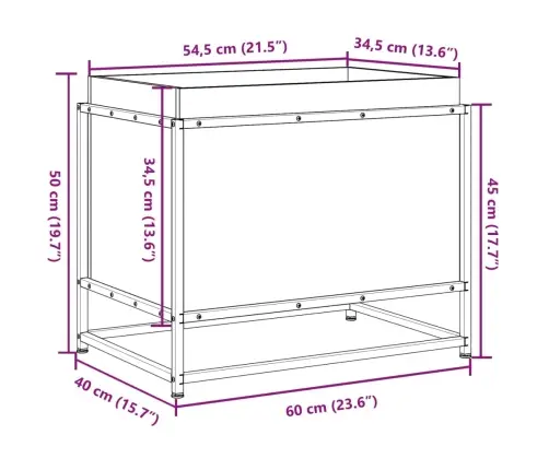 Aia Taimekast, 60 X 40 X 50 cm Immutatud Männipuit