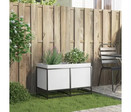 Dārza Puķu Kaste, Balta, 80X40X50 Cm, Priedes Masīvkoks Vidaxl