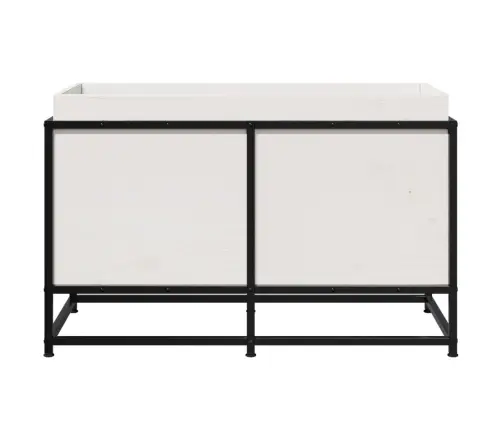 Dārza Puķu Kaste, Balta, 80X40X50 Cm, Priedes Masīvkoks Vidaxl