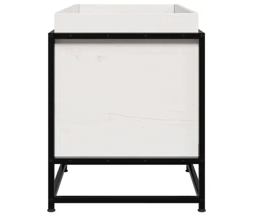 Dārza Puķu Kaste, Balta, 80X40X50 Cm, Priedes Masīvkoks Vidaxl