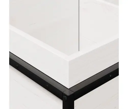 Dārza Puķu Kaste, Balta, 80X40X50 Cm, Priedes Masīvkoks Vidaxl