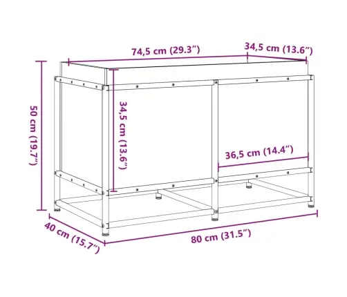 Dārza Puķu Kaste, Balta, 80X40X50 Cm, Priedes Masīvkoks Vidaxl