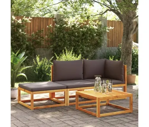 Dārza Dīvāns Ar Spilveniem, Divvietīgs, Akācijas Koks Un Virve Vidaxl