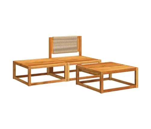 3-Osaline Aiadiivanikomplekt Patjadega, Puit, Akaatsia Ja Köis