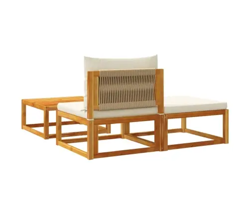 3-Osaline Aiadiivanikomplekt Patjadega, Puit, Akaatsia Ja Köis