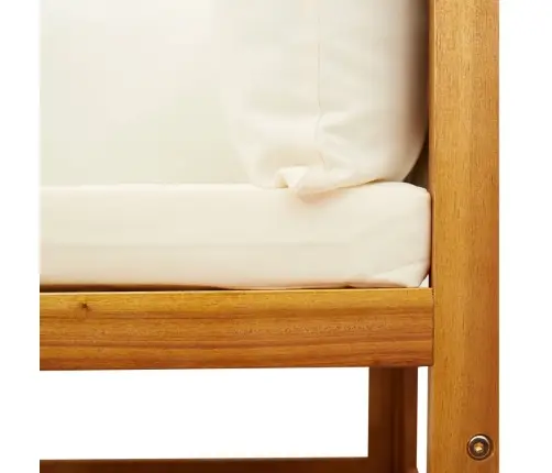 Dvivietė Sodo Sofa Su Pagalvėlėmis, Akacijos Mediena Ir Rotangas