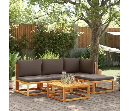 Sodo Sofa Be Porankių Su Pagalvėlėmis, Akacijos Mediena Ir Rotangas