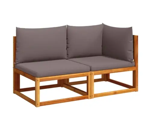 Dārza Dīvāns Ar Spilveniem, Divvietīgs, Akācija Un Rotangpalma Vidaxl