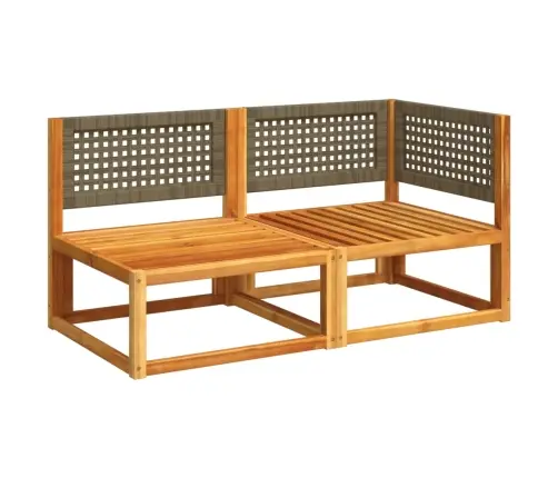 Dārza Dīvāns Ar Spilveniem, Divvietīgs, Akācija Un Rotangpalma Vidaxl