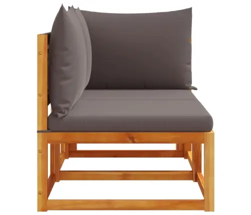 Dārza Dīvāns Ar Spilveniem, Divvietīgs, Akācija Un Rotangpalma Vidaxl