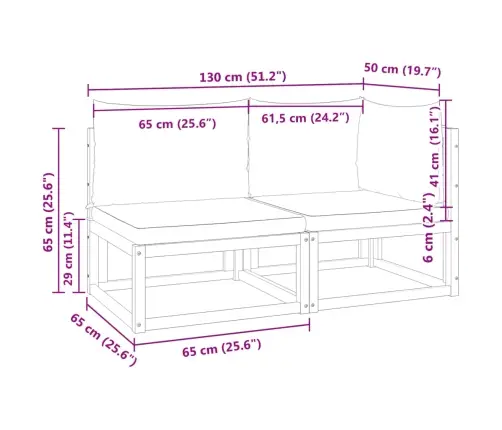 Dārza Dīvāns Ar Spilveniem, Divvietīgs, Akācija Un Rotangpalma Vidaxl