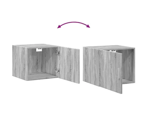 Sienas Skapītis, Pelēka Ozola, 45X42,5X40 Cm, Inženierijas Koks Vidaxl