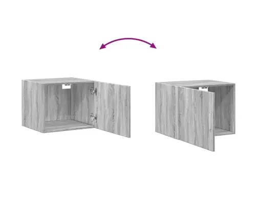 Sienas Skapītis, Pelēka Ozola, 50X42,5X40 Cm, Inženierijas Koks Vidaxl