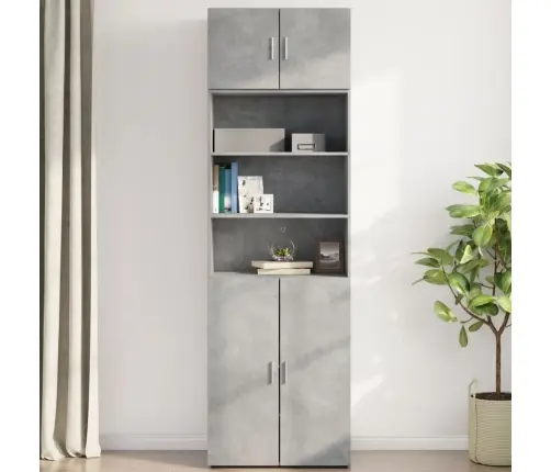 Sienas Skapītis, Betona Pelēks, 70X42,5X40Cm, Inženierijas Koks Vidaxl