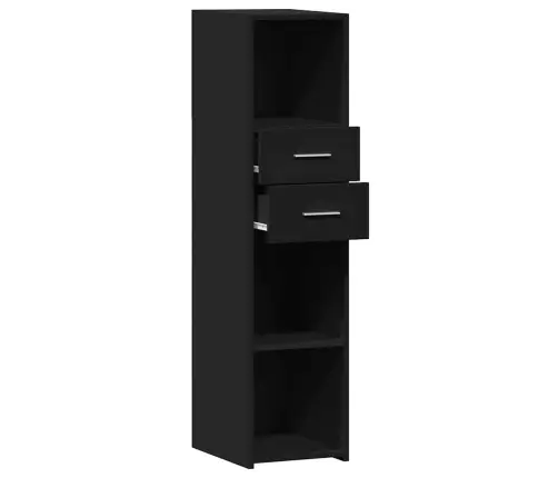 Komoda, Juodos Spalvos, 30X42,5X124cm Apdirbta Mediena