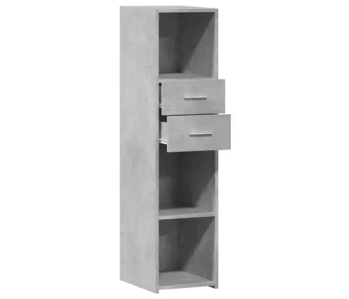Augstais Skapītis Betonpelēks 30X42,5X124 Cm Inženierijas Koks Vidaxl