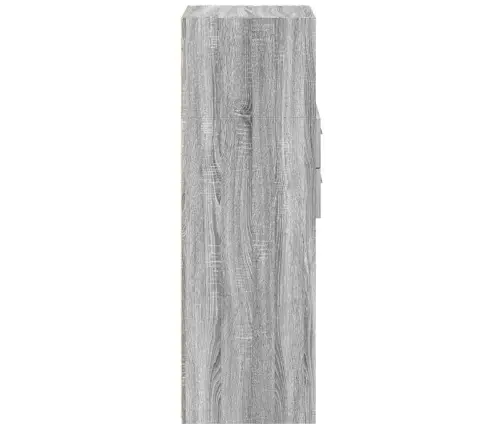 Augstais Skapītis Pelēka Ozola 30X42,5X124 Cm Inženierijas Koks Vidaxl