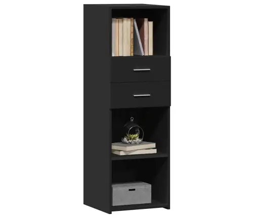 Augstais Skapītis, Melns, 40X42,5X124 Cm, Inženierijas Koks Vidaxl