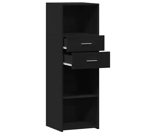 Augstais Skapītis, Melns, 40X42,5X124 Cm, Inženierijas Koks Vidaxl