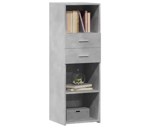 Augstais Skapītis Betonpelēks 40X42,5X124 Cm Inženierijas Koks Vidaxl