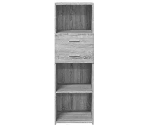 Augstais Skapītis Pelēka Ozola 40X42,5X124 Cm Inženierijas Koks Vidaxl