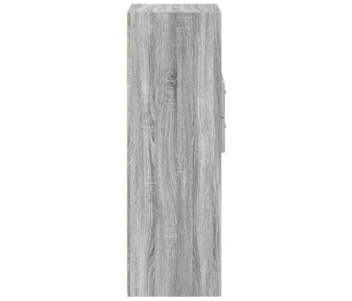 Augstais Skapītis Pelēka Ozola 40X42,5X124 Cm Inženierijas Koks Vidaxl