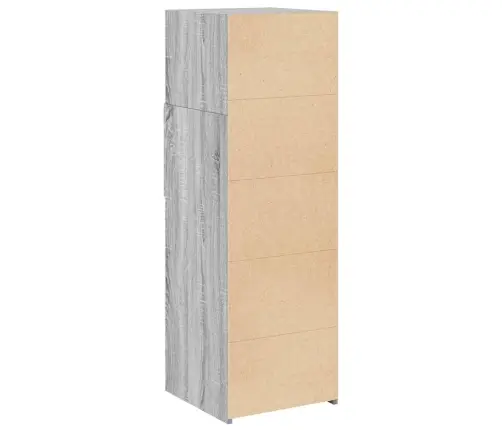 Augstais Skapītis Pelēka Ozola 40X42,5X124 Cm Inženierijas Koks Vidaxl