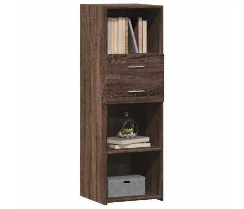 Augstais Skapītis Brūna Ozola 40X42,5X124 Cm Inženierijas Koks Vidaxl