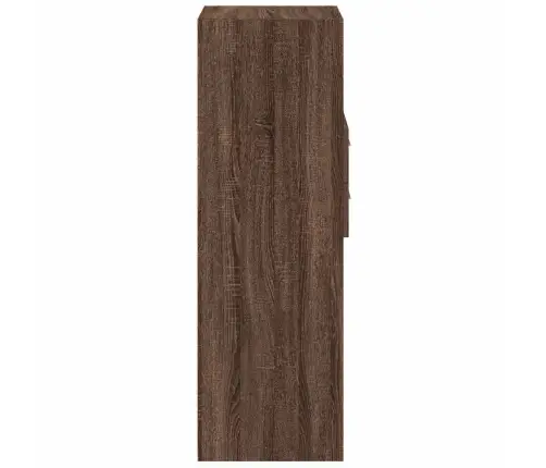 Augstais Skapītis Brūna Ozola 40X42,5X124 Cm Inženierijas Koks Vidaxl