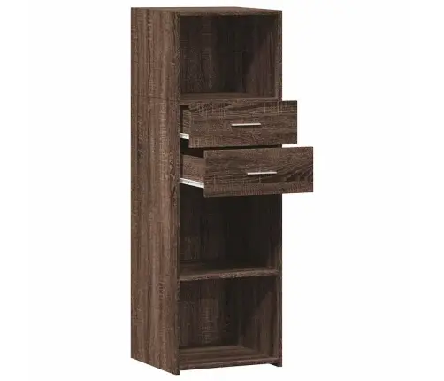 Augstais Skapītis Brūna Ozola 40X42,5X124 Cm Inženierijas Koks Vidaxl