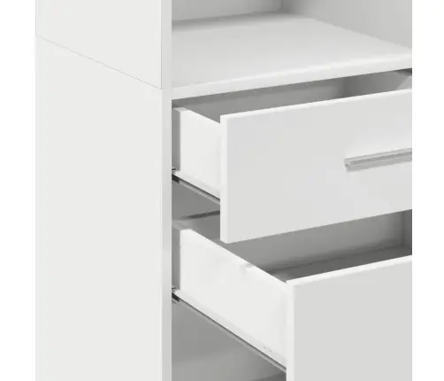 Kõrge Kapp, Valge, 45X42,5X124 cm Tehispuit