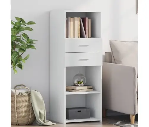 Kõrge Kapp, Valge, 45X42,5X124 cm Tehispuit