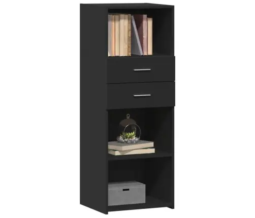 Komoda, Juodos Spalvos, 45X42,5X124cm Apdirbta Mediena