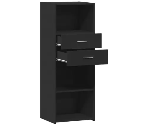 Komoda, Juodos Spalvos, 45X42,5X124cm Apdirbta Mediena