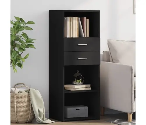 Komoda, Juodos Spalvos, 45X42,5X124cm Apdirbta Mediena