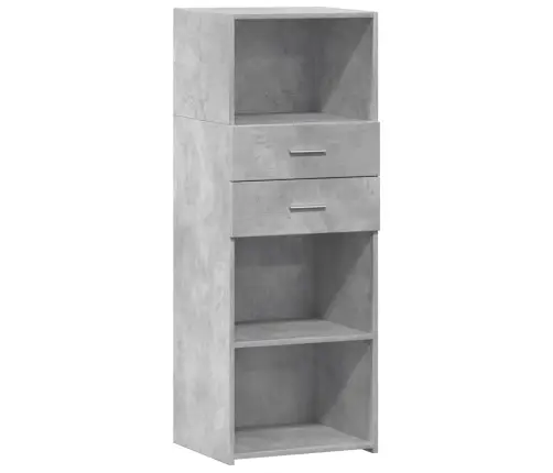 Augstais Skapītis Betonpelēks 45X42,5X124 Cm Inženierijas Koks Vidaxl