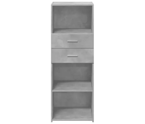 Augstais Skapītis Betonpelēks 45X42,5X124 Cm Inženierijas Koks Vidaxl