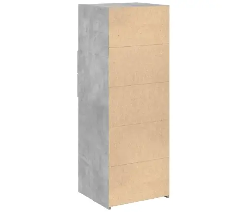 Augstais Skapītis Betonpelēks 45X42,5X124 Cm Inženierijas Koks Vidaxl