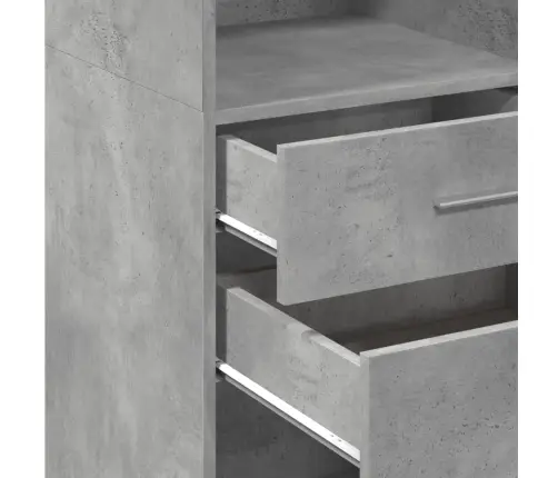 Augstais Skapītis Betonpelēks 45X42,5X124 Cm Inženierijas Koks Vidaxl