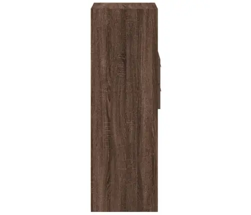 Augstais Skapītis Brūna Ozola 45X42,5X124Cm Inženierijas Koks Vidaxl