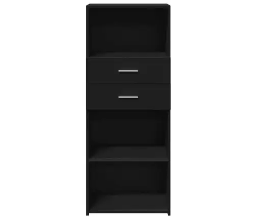 Augstais Skapītis, Melns, 50X42,5X124 Cm, Inženierijas Koks Vidaxl