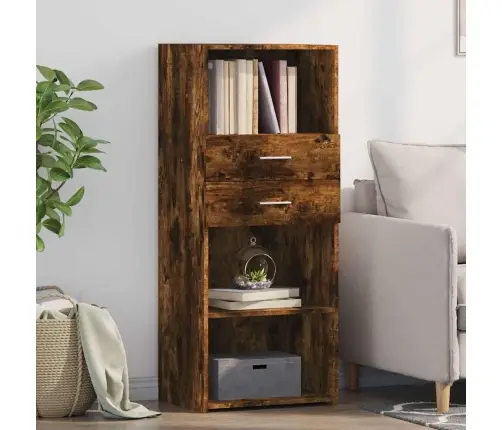 Komoda, Dūminio Ąžuolo Spalvos, 50X42,5X124cm Apdirbta Mediena