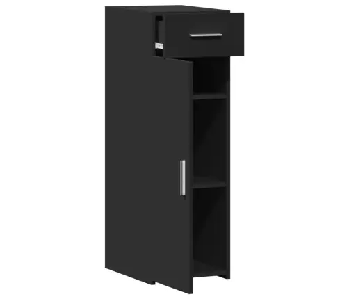 Kumode, Melna, 30X42,5X93 Cm, Inženierijas Koks, Melns Vidaxl