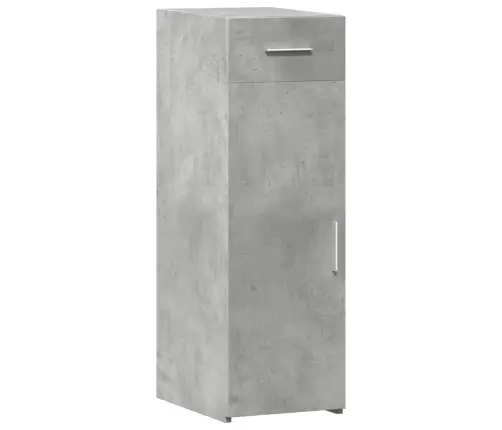 Kumode, Betona Pelēks, 30X42,5X93 Cm, Inženierijas Koks Vidaxl