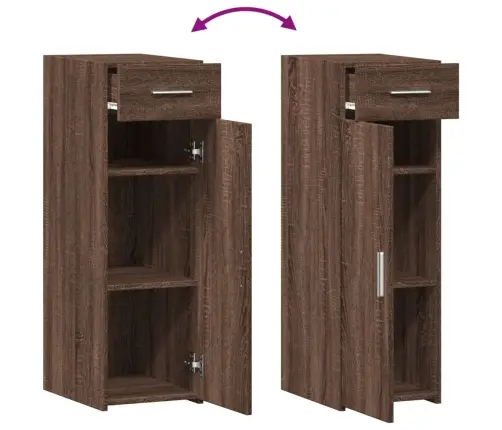 Šoninė Spintelė, Ruda Ąžuolo, 30X42,5X93cm Apdirbta Mediena