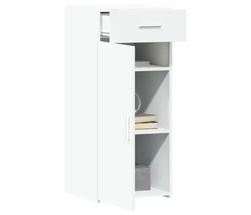 Šoninė Spintelė, Baltos Spalvos, 40X42,5X93cm Apdirbta Mediena