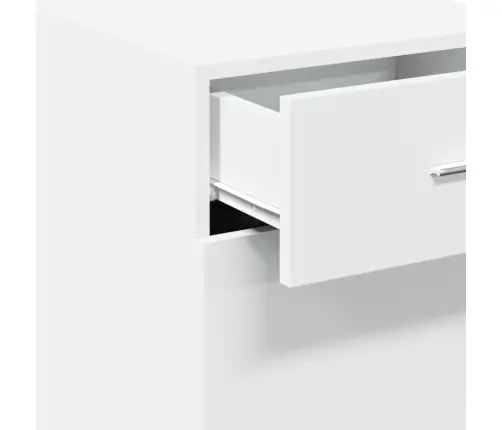 Šoninė Spintelė, Baltos Spalvos, 40X42,5X93cm Apdirbta Mediena