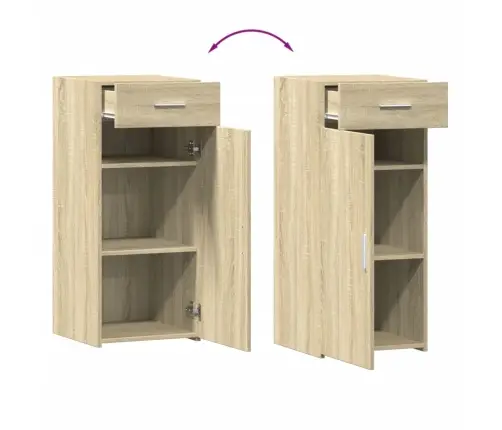 Kumode, Ozolkoka Krāsā, 40X42,5X93 Cm, Inženierijas Koks Vidaxl