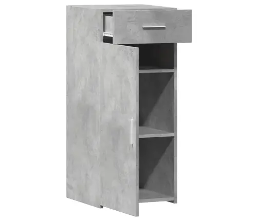 Plaukts, Betona Pelēks, 40X42,5X93 Cm, Inženierijas Koks Vidaxl